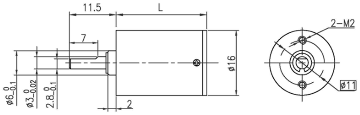 16JX3K Dimension drawing